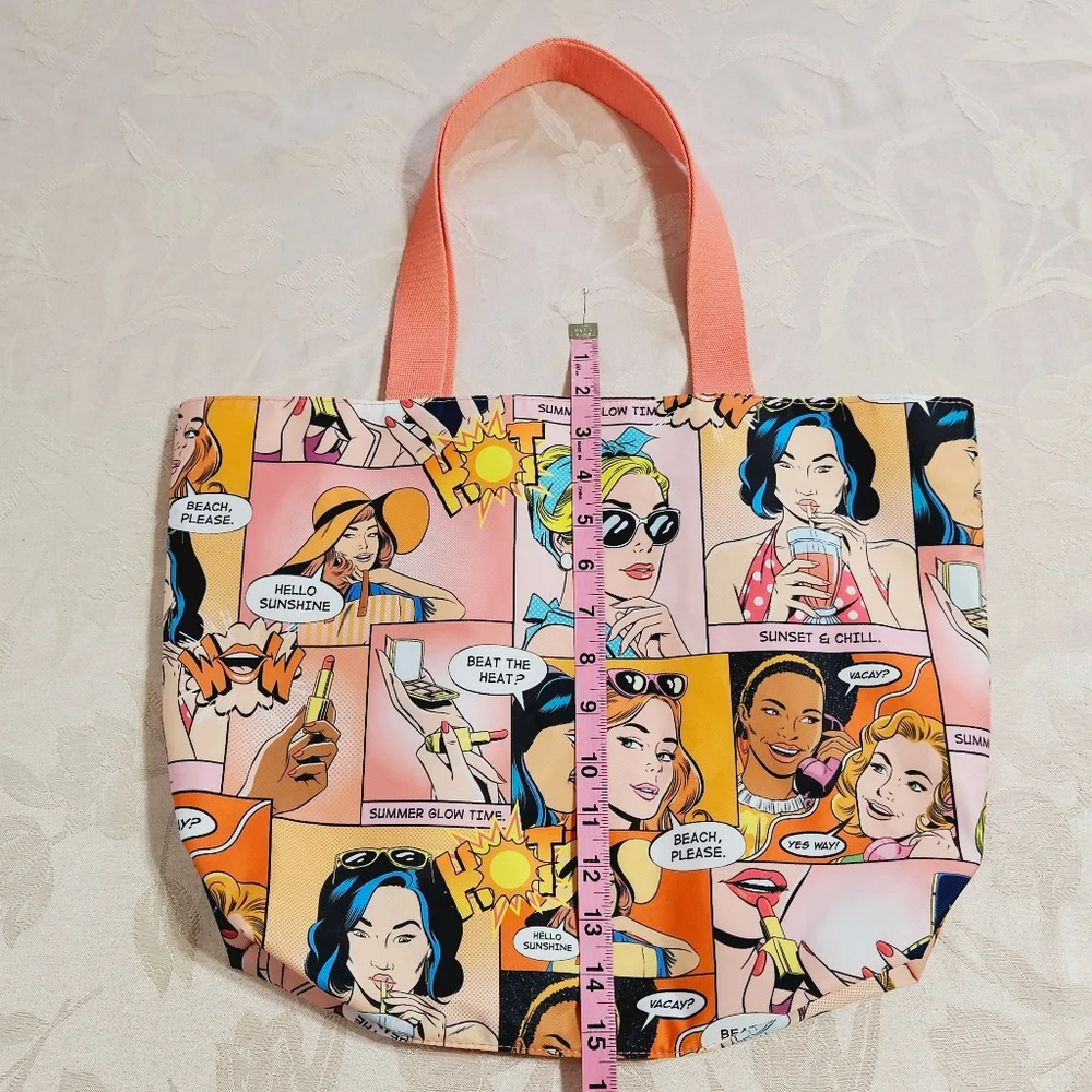 Estēe Lauder - Comic Print Summer Beach Reversible Bag Tote